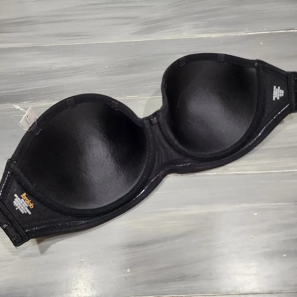 The Bra Lab Angelina Contour Cups Interchangeable Side Clasping Cup Size C Black